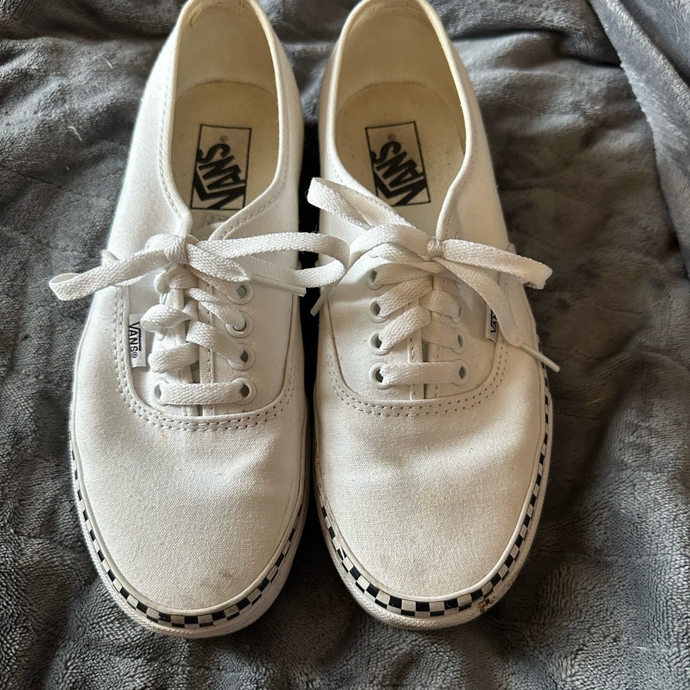 Vans White Canvas Sneakers